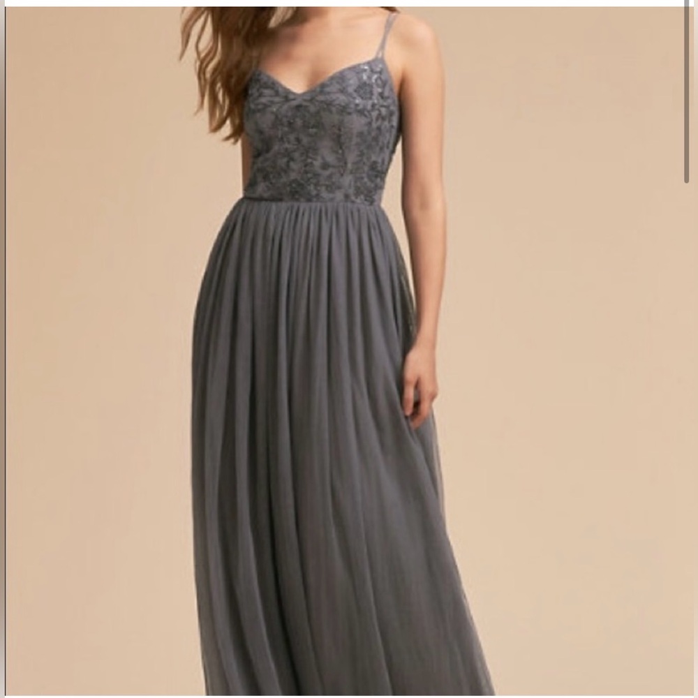BHLDN Elowen dress in the Steel. Size 4